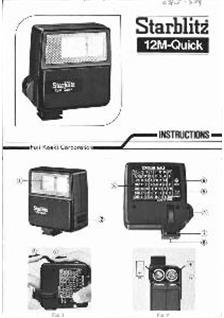 Starblitz 12 M-Quick manual. Camera Instructions.